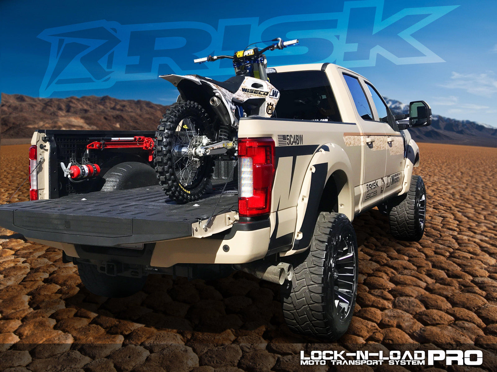 Haul your motocross bike without tie down straps.  Save your fork seals, space, time, and sanity! - Risk Racing