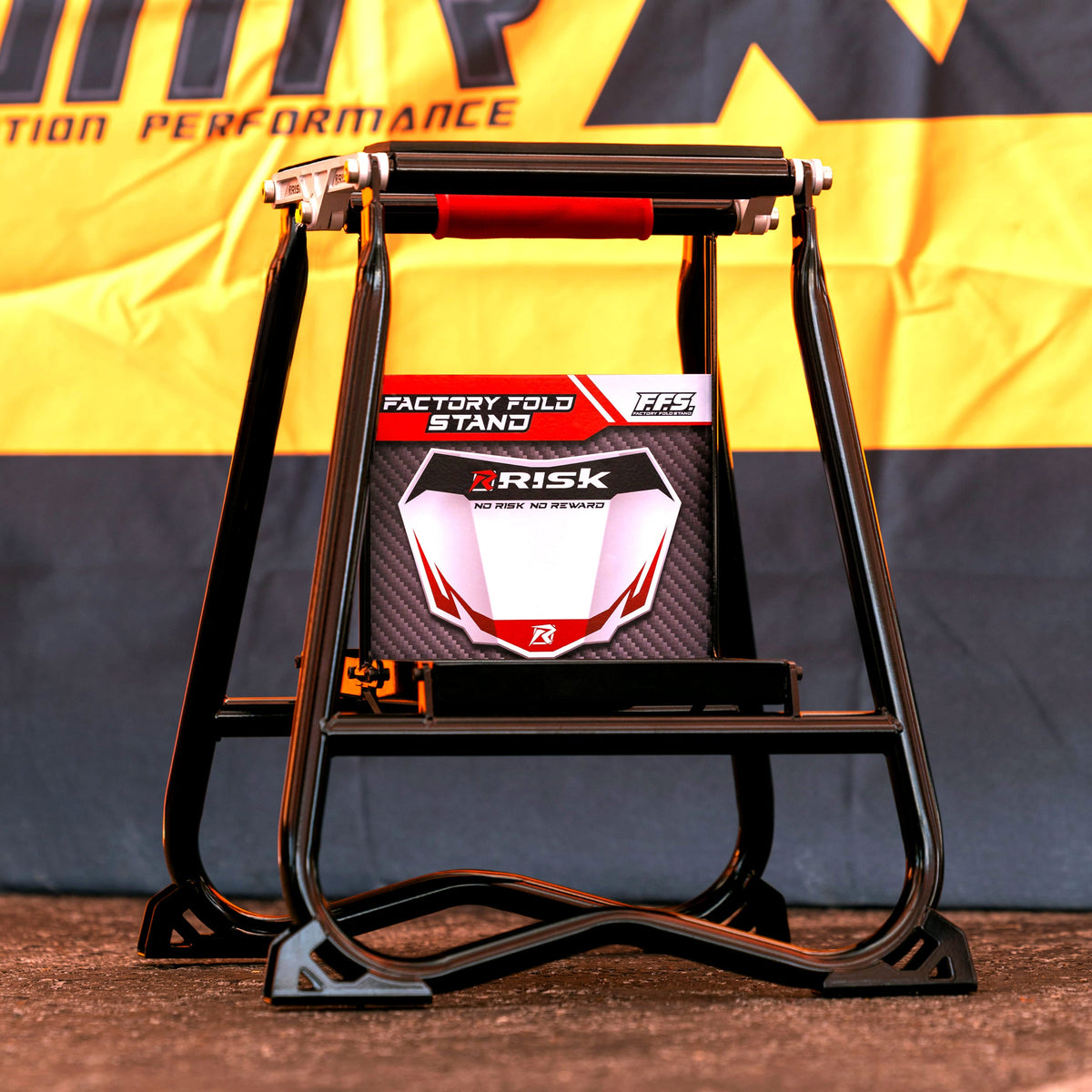 Risk Racing F.F.S. Factory Fold Stand in the pit
