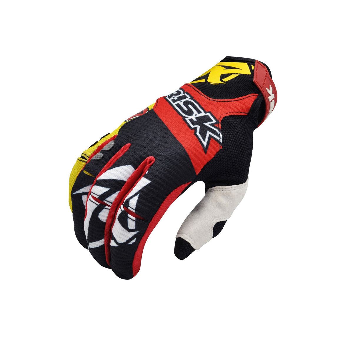 Risk Racing VENTilate V2 Glove - Yellow/Red - Motocross Riding Gear by Risk Racing - thumb view